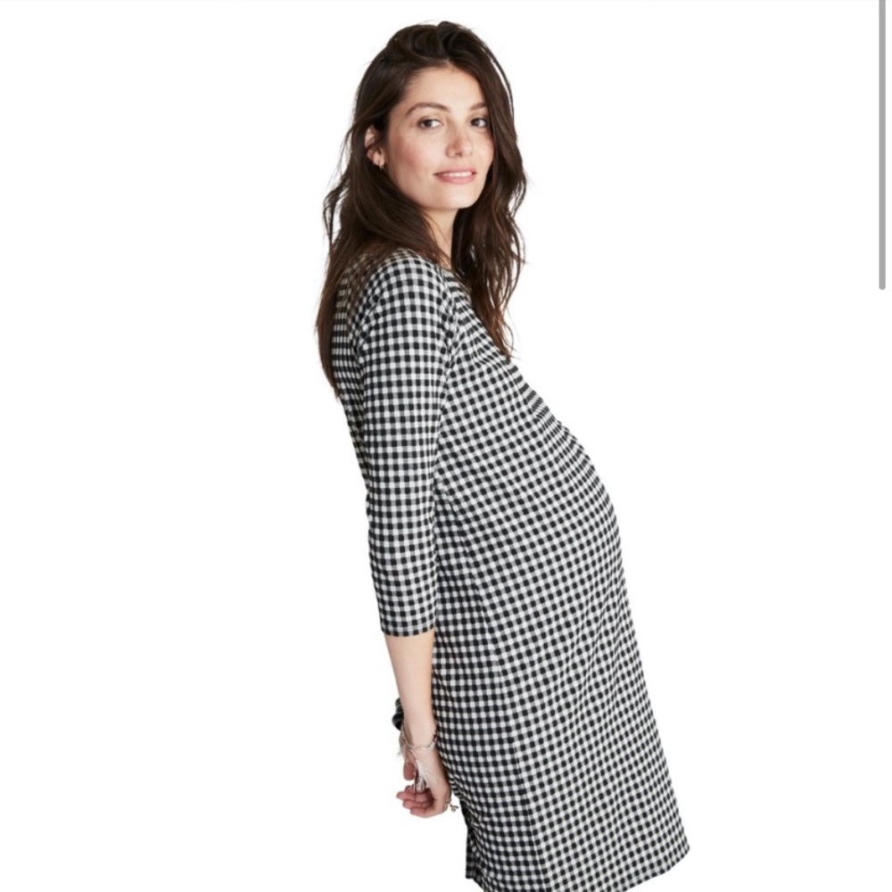 Hatch Gingham Shift Dress Maternity Size 1